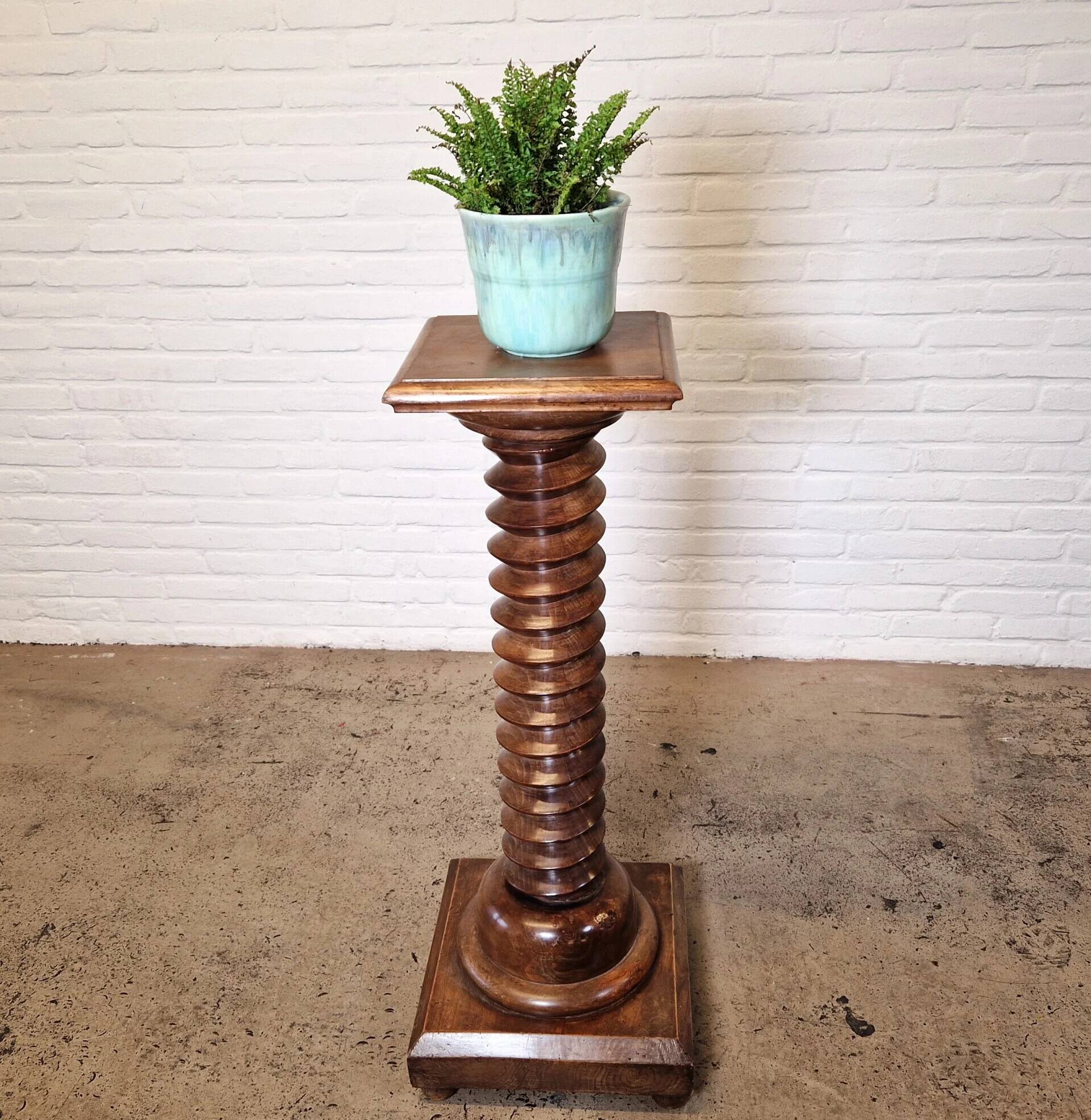 Antique wine press plant stand, France 1940s