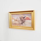 Painting „The Rainbow over the Village”, Scandinavian design, 1960s