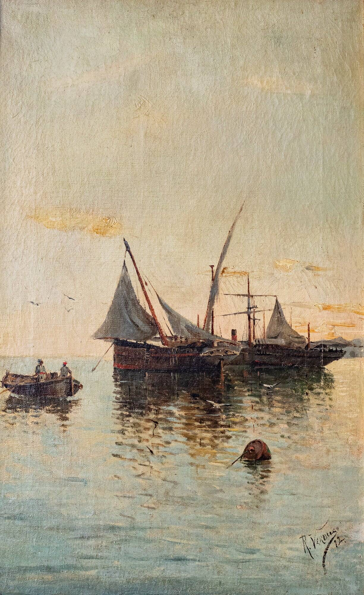 Collection of Four - 19th Century Marine Paintings - Various Artists
