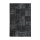 Handwoven oriental overdyed 192 cm x 300 cm black patchwork carpet