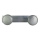 Wall-mounted aluminium coat hook, double hook, 1960s