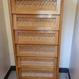 Vintage rattan weekly organizer