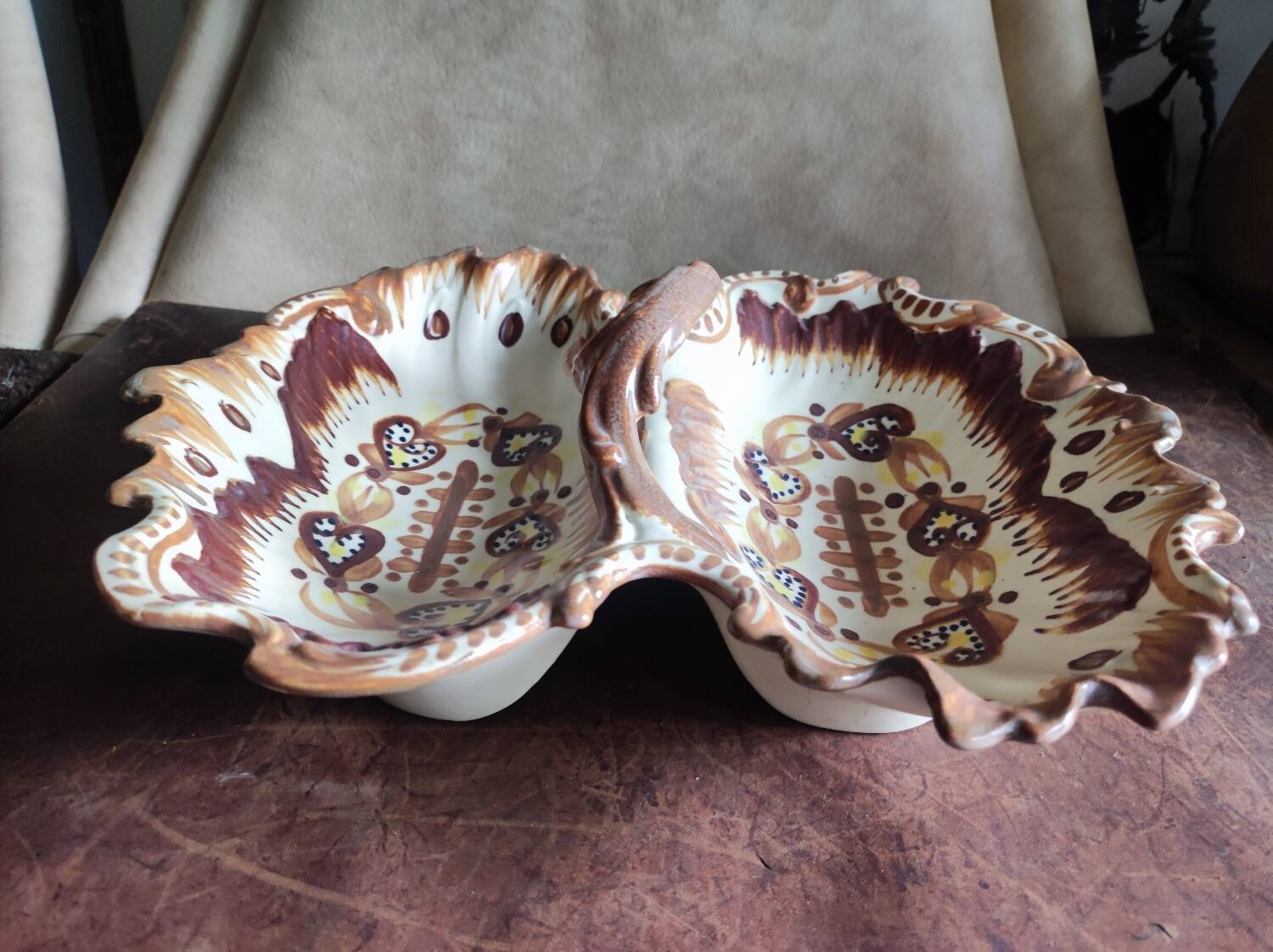 Dish, fruit basket, Henriot, HB Quimper