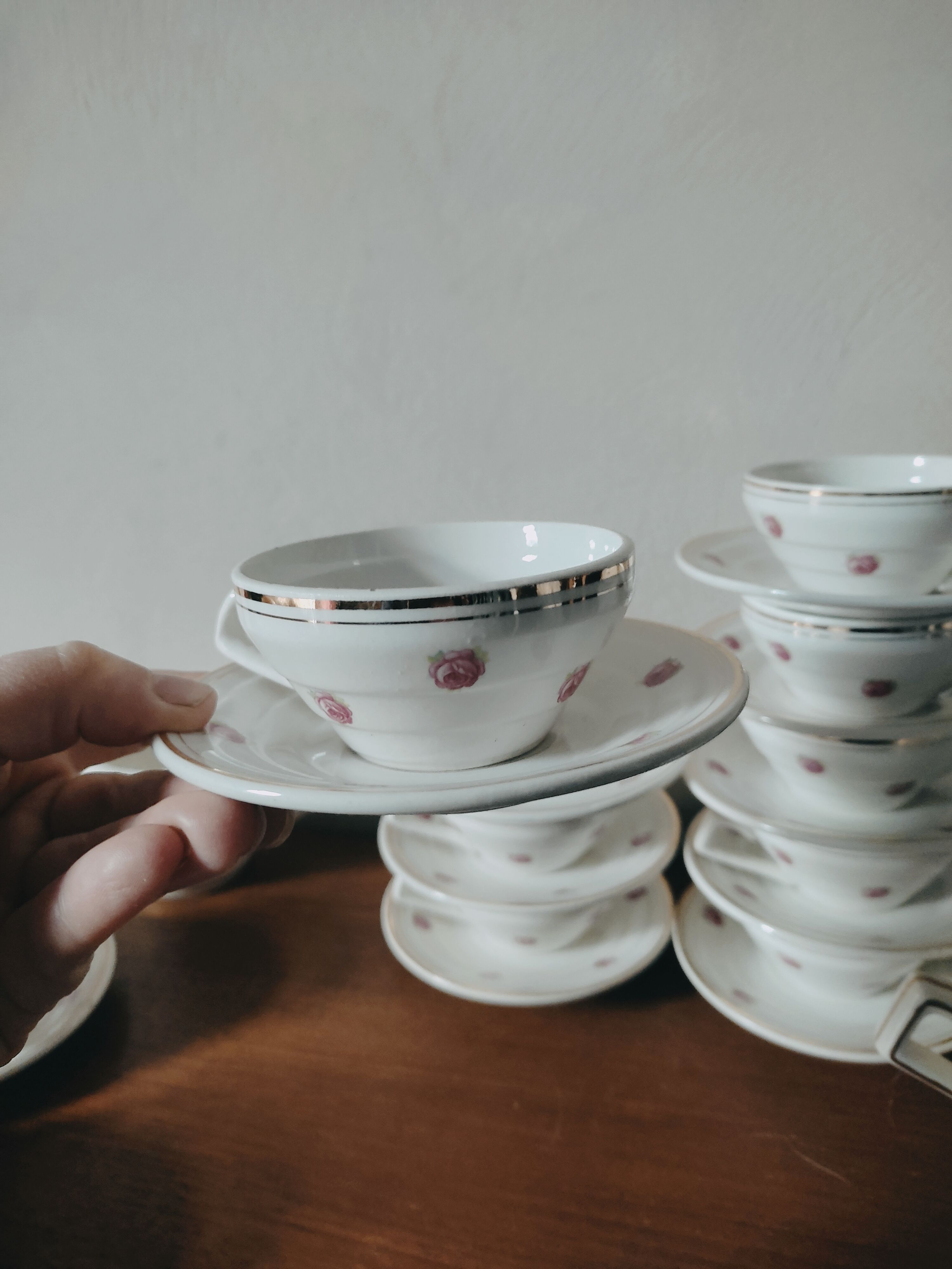 Coffee or tea set in Earthenware St Amand