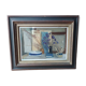 Pierre Marie Rudelle. Blue still life. Oil on cardboard.