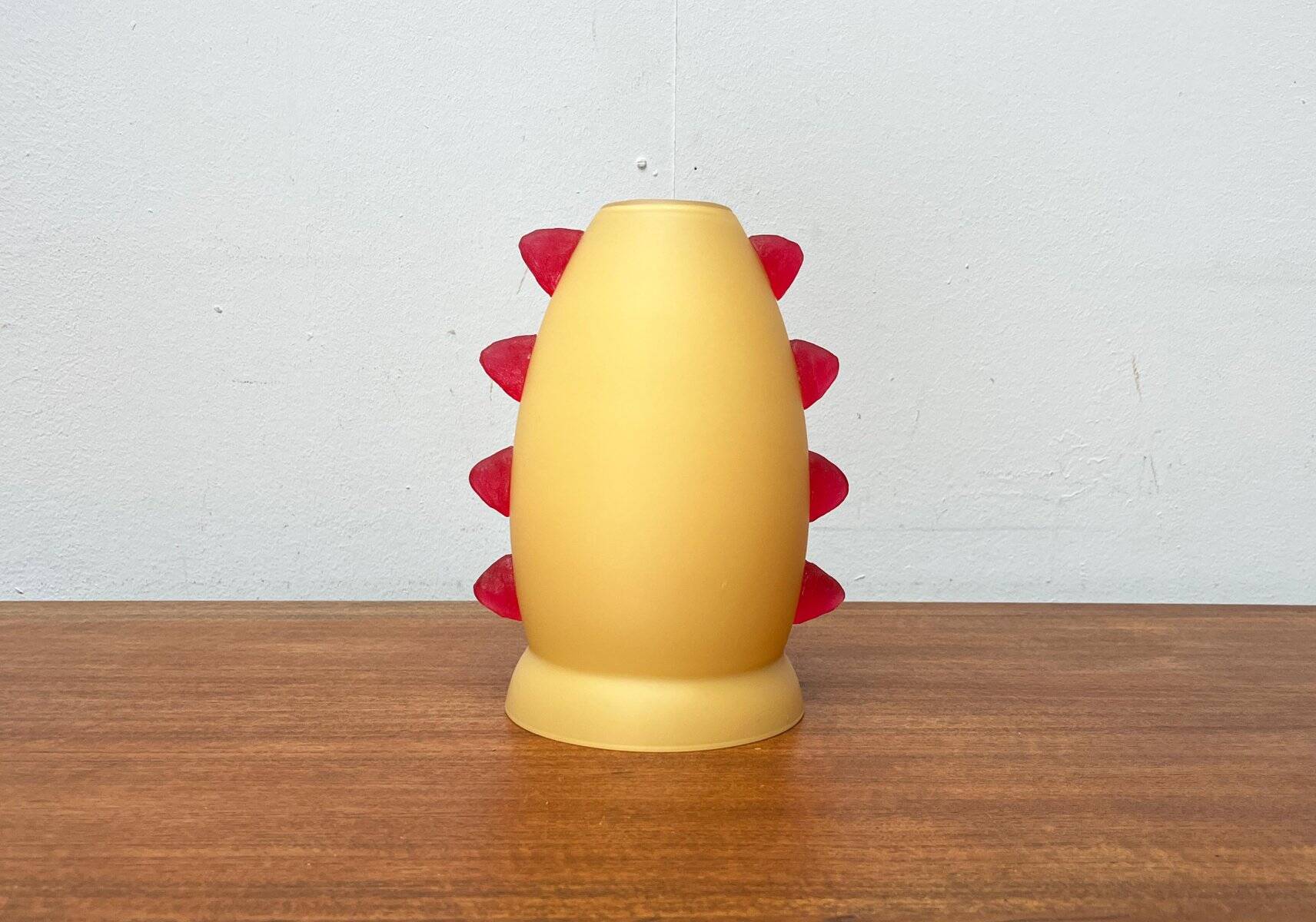 Postmodern glass table lamp from Trait D'Union, 1980s.
