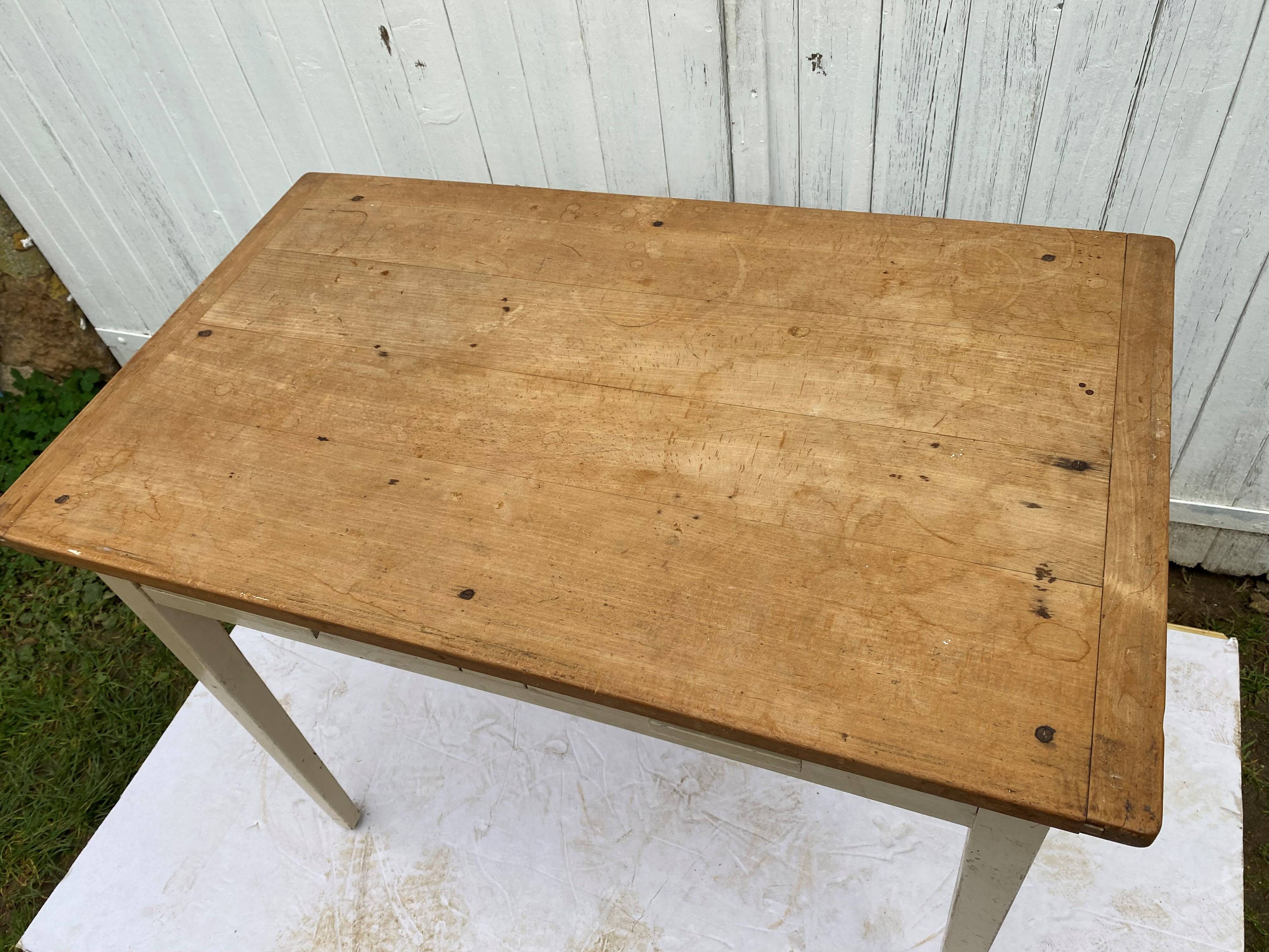 2 drawer solid wood desk 1950