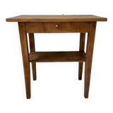 Oak console side table