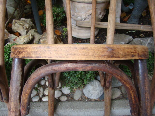 Lot of three old bistro chairs