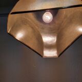 Pair of Lamperti vintage chandeliers in fiberglass and brass