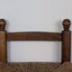 High wooden and straw stools