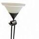Adjustable / Conical Glass and Black Metal Floor Lamp by Tronconi, 1970s