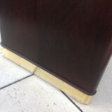 Coffee table with black glass top / 40s-50s