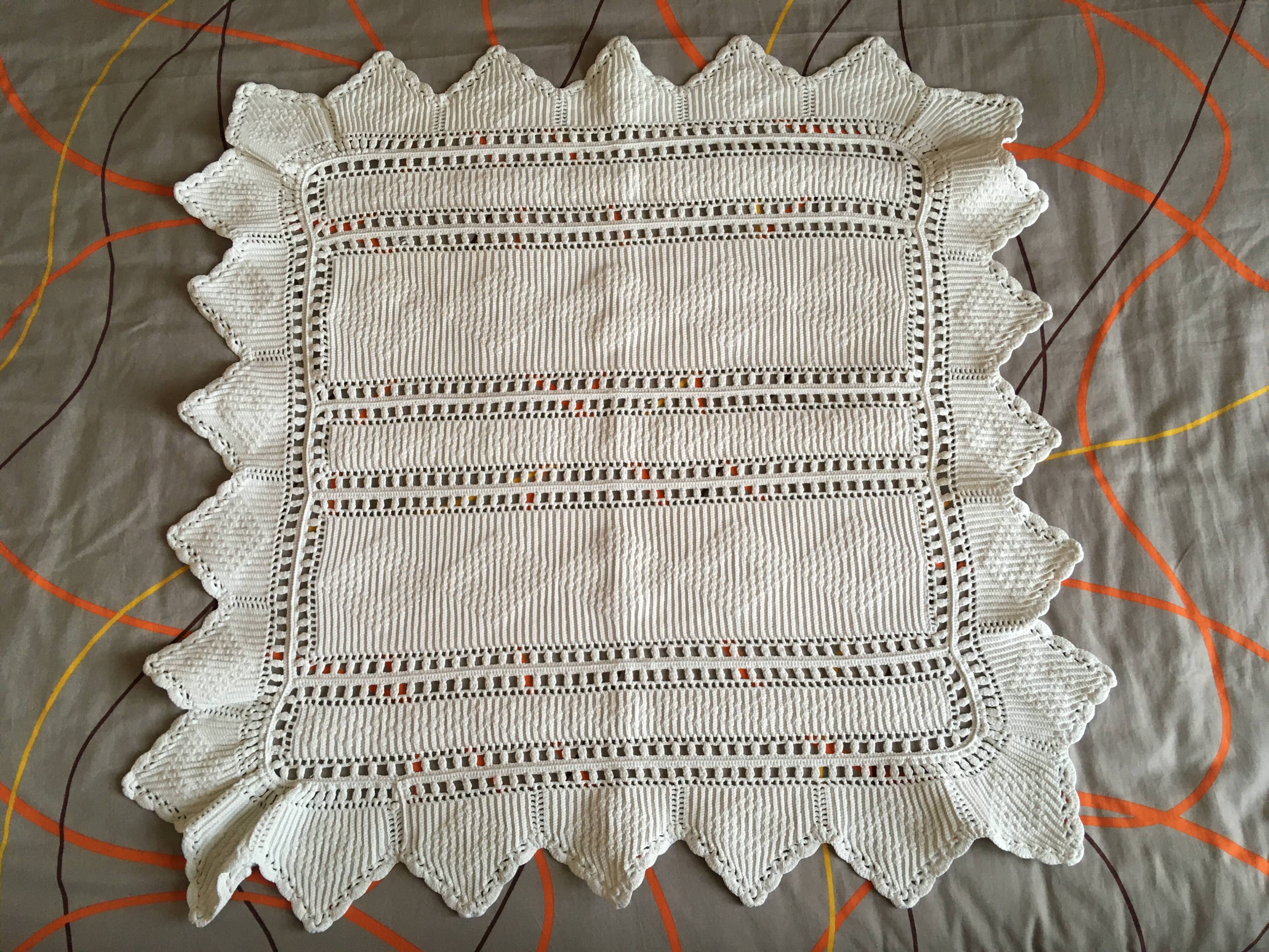 Handmade crochet diamond chair cover square