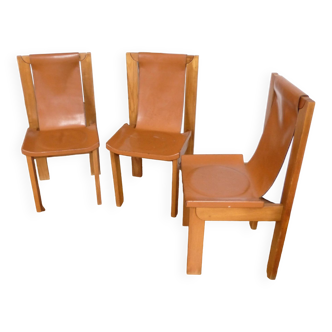 Elm chairs edititon roche bobois vintage 1980