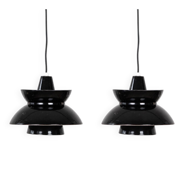 Pair of 2 Doo Woo lamps by Henning Klok, Louis Poulsen, 1940s.