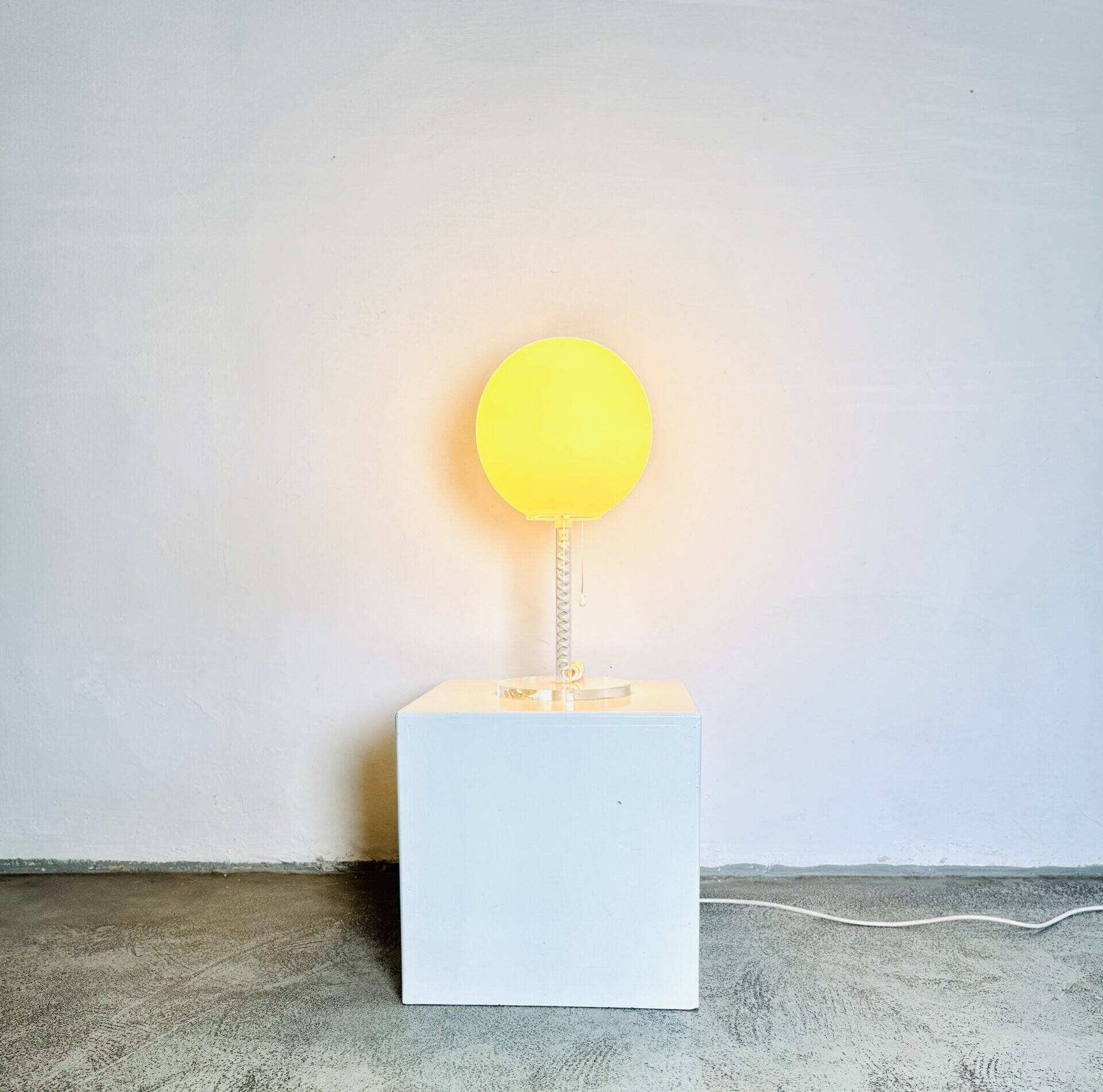 Milky Glass Sphere Table Lamp By Harco Loor For Harco Loor Design, The Netherlands 1980S