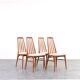 Teak & Wool Eva Dining Chairs by Niels Koefoed for Koefoed Hornslet, 1960s,