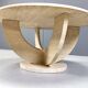 Vintage round ravertine coffee table, 1970s