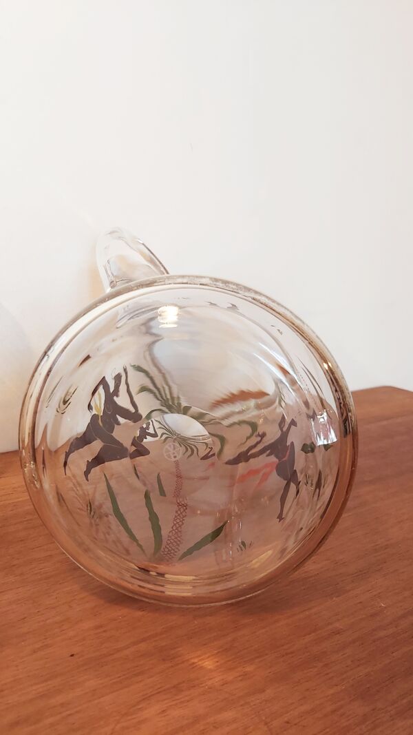 Set carafe et 4 verres cristal Villeroy & Boch 1950