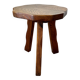 Midcentury brutalist rustic primitive side table by Wanderwood, England.