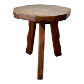 Midcentury brutalist rustic primitive side table by Wanderwood, England.