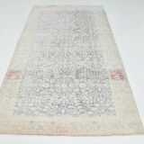 5x8 Navy Blue Beige Vintage Persian Rug, 144x259Cm SK 21485