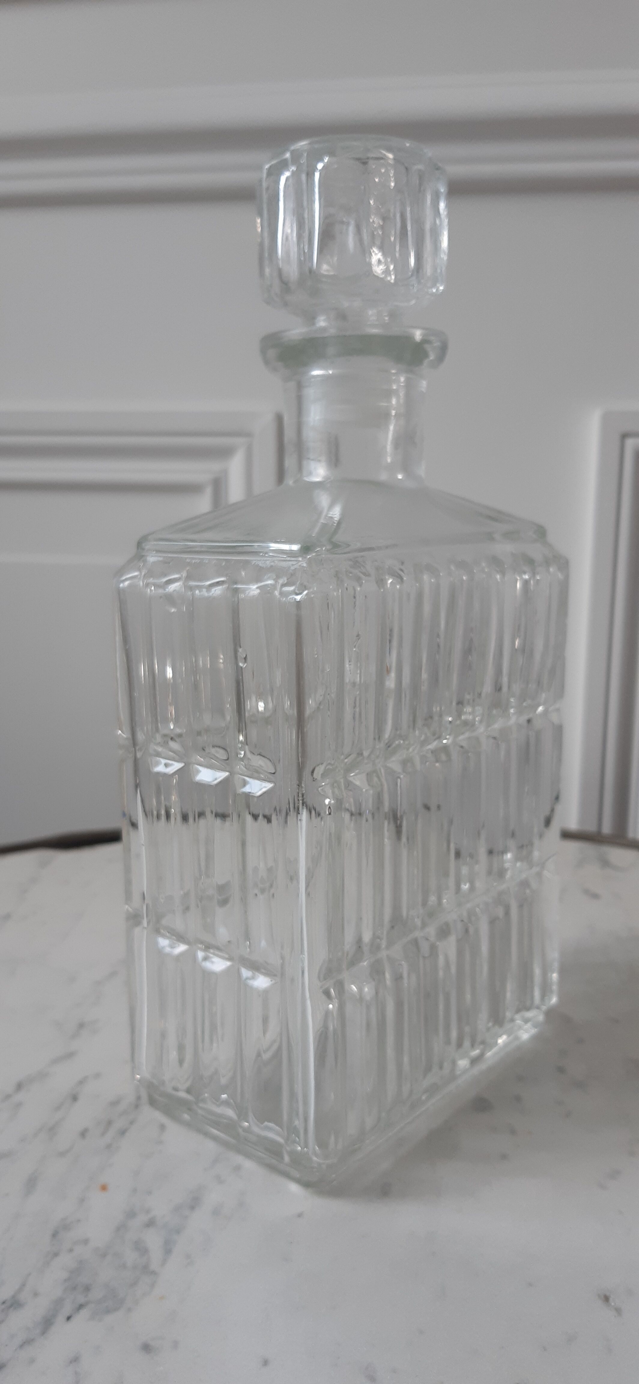 Carafe en verre vintage années 70
