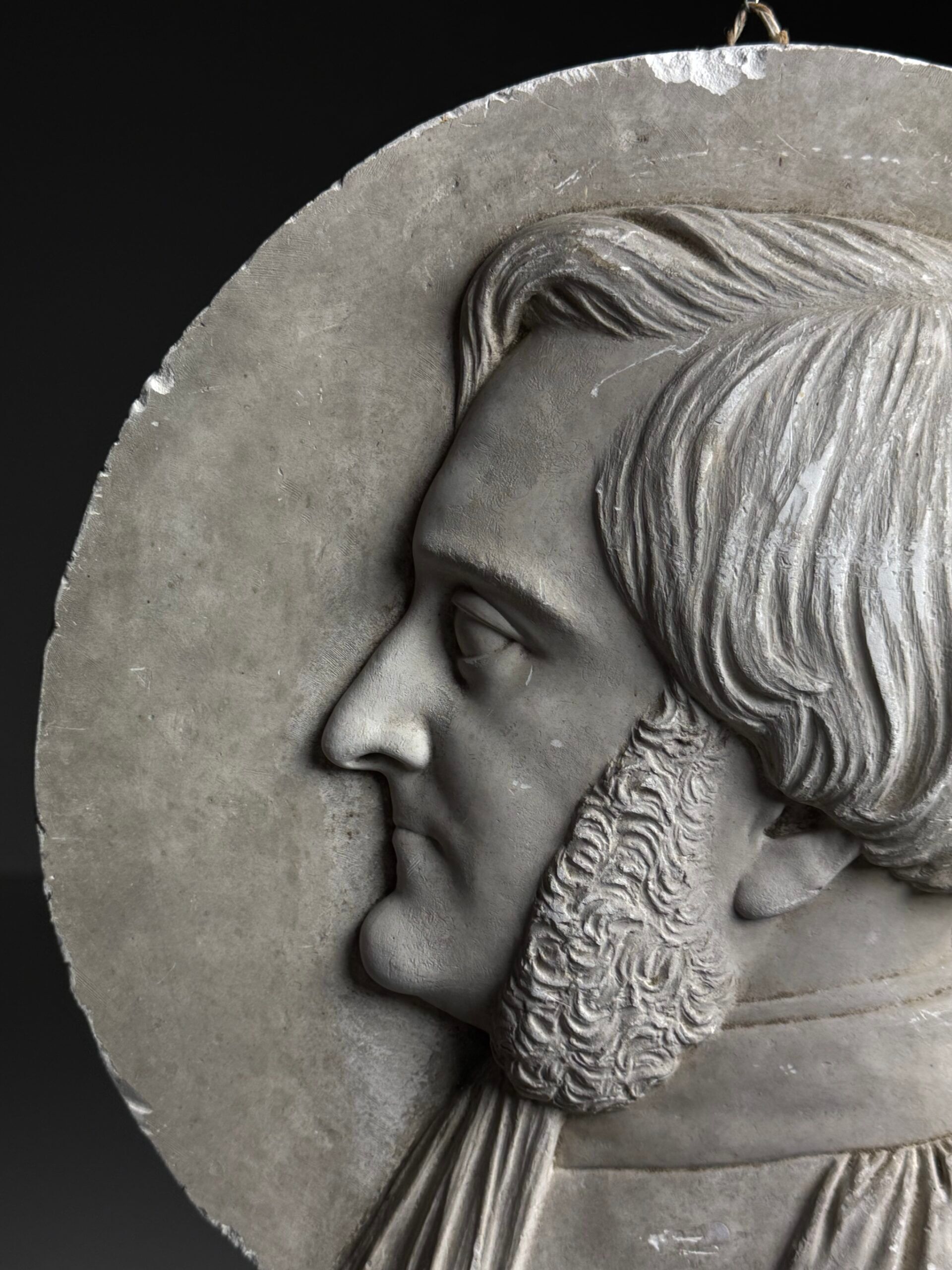 Plaque en plâtre du 19ème siècle