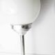 Paire de plafonnier boule 1950 chrome et opaline blanche
