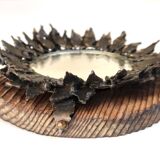 Small black metal sun mirror, 1950s