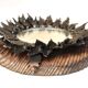 Small black metal sun mirror, 1950s