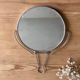 Vintage round barber mirror