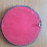 Vintage round mirror in gilded wood 24cm