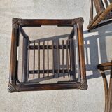 Pair of brown rattan armchairs