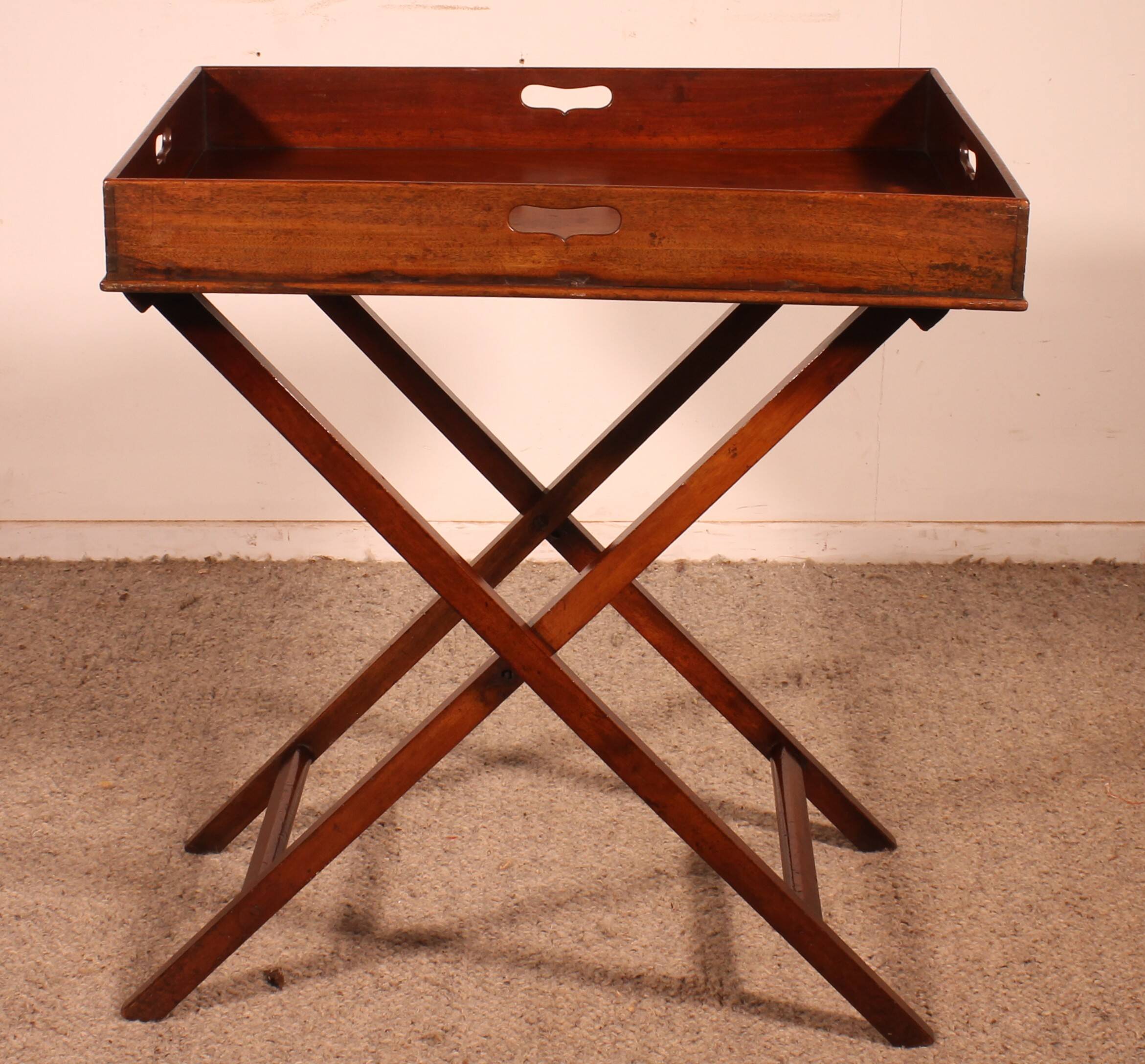 Mahogany Butler Tray Side Table circa 1800