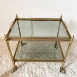 Brass and smoked glass dessert 60s