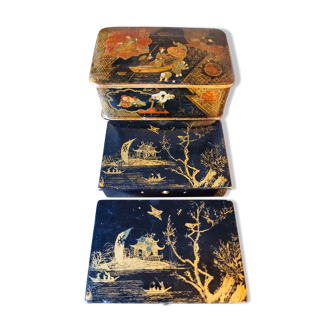 Old Vintage Boxes NINETEENTH in lacquer Asia China