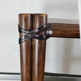 Bamboo shelf with smoked glass, 1970s