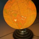 Vintage glass and metal world map for Perrina, circa 1960