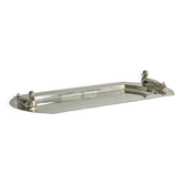 Lightweight rectangular stainless steel tray