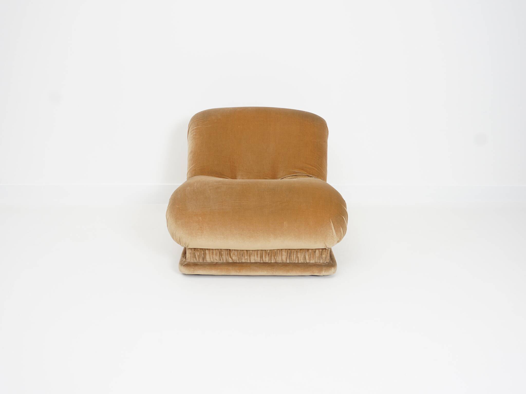 Italian Velvet Slipper Chair