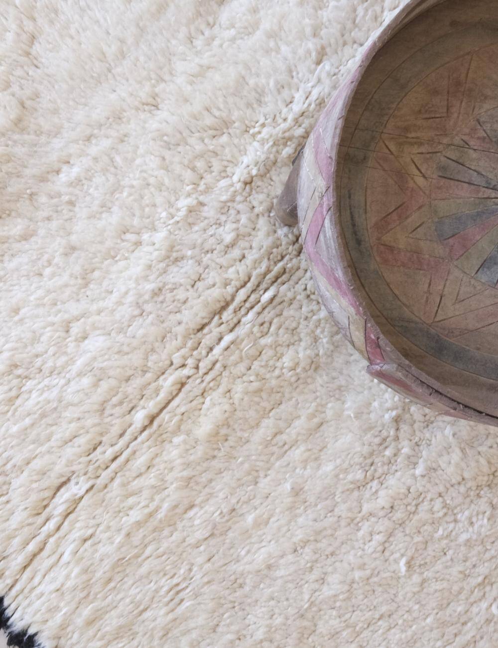 Beni Ouarain White Rug - 170 x 123 cm