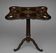 Victorian tripod table in mahogany, hand-painted tilting top.