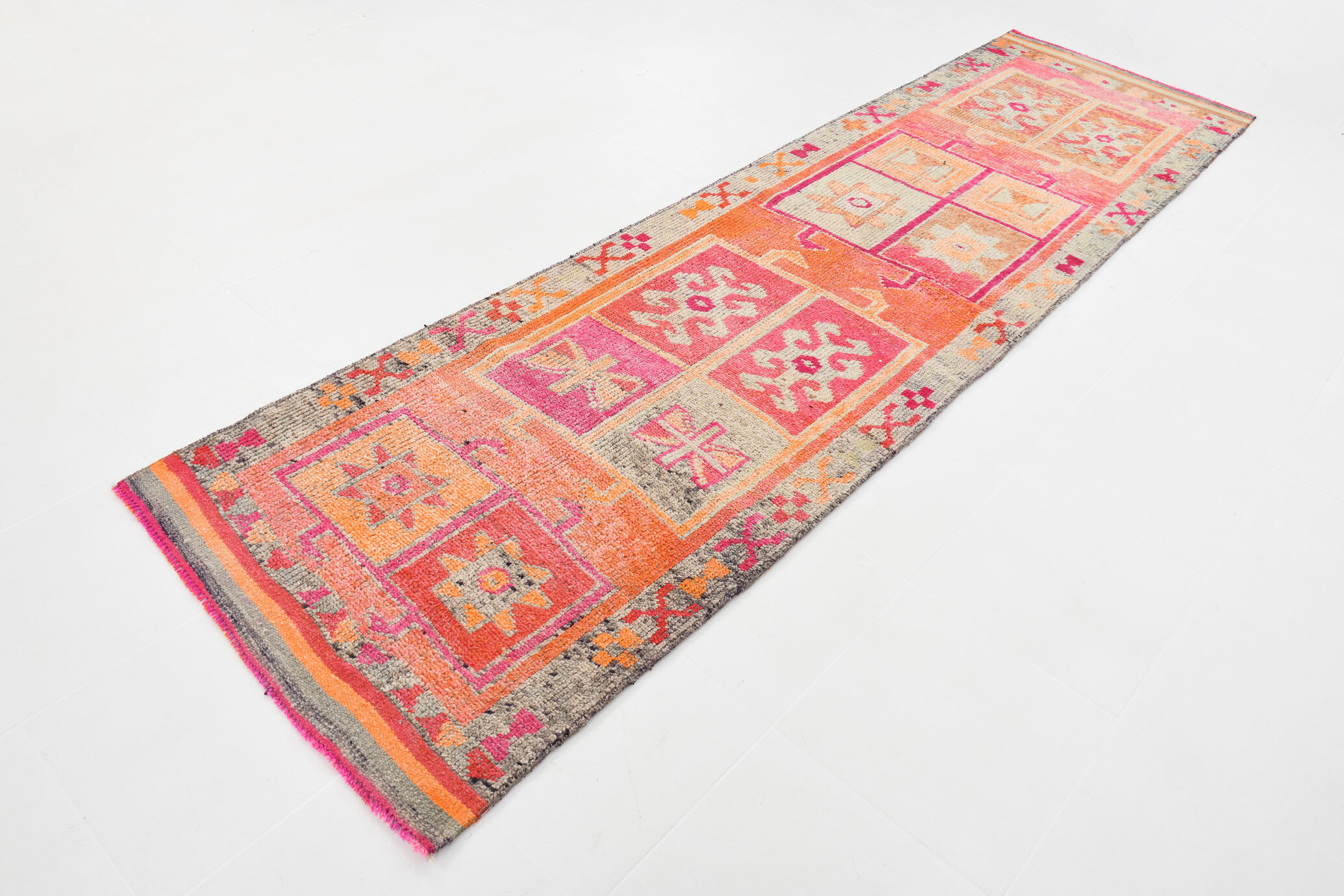3x12 Herki Vintage Runner Rug, 98x356Cm