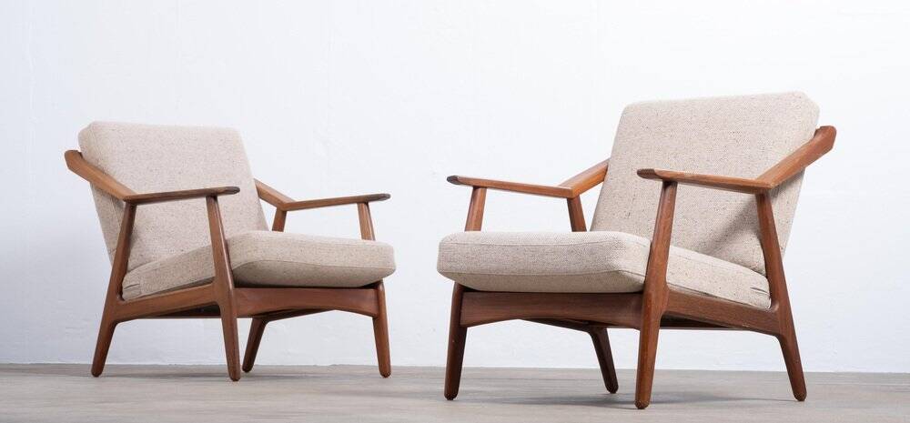 Fauteuils en teck par H. Brockmann-Petersen pour Randers Møbelfabrik, années 1960, ensemble de 2