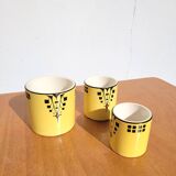 Set of 3 small Art Deco pots De Bruyn Fives