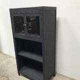 Matte 1930s black glass cabinet