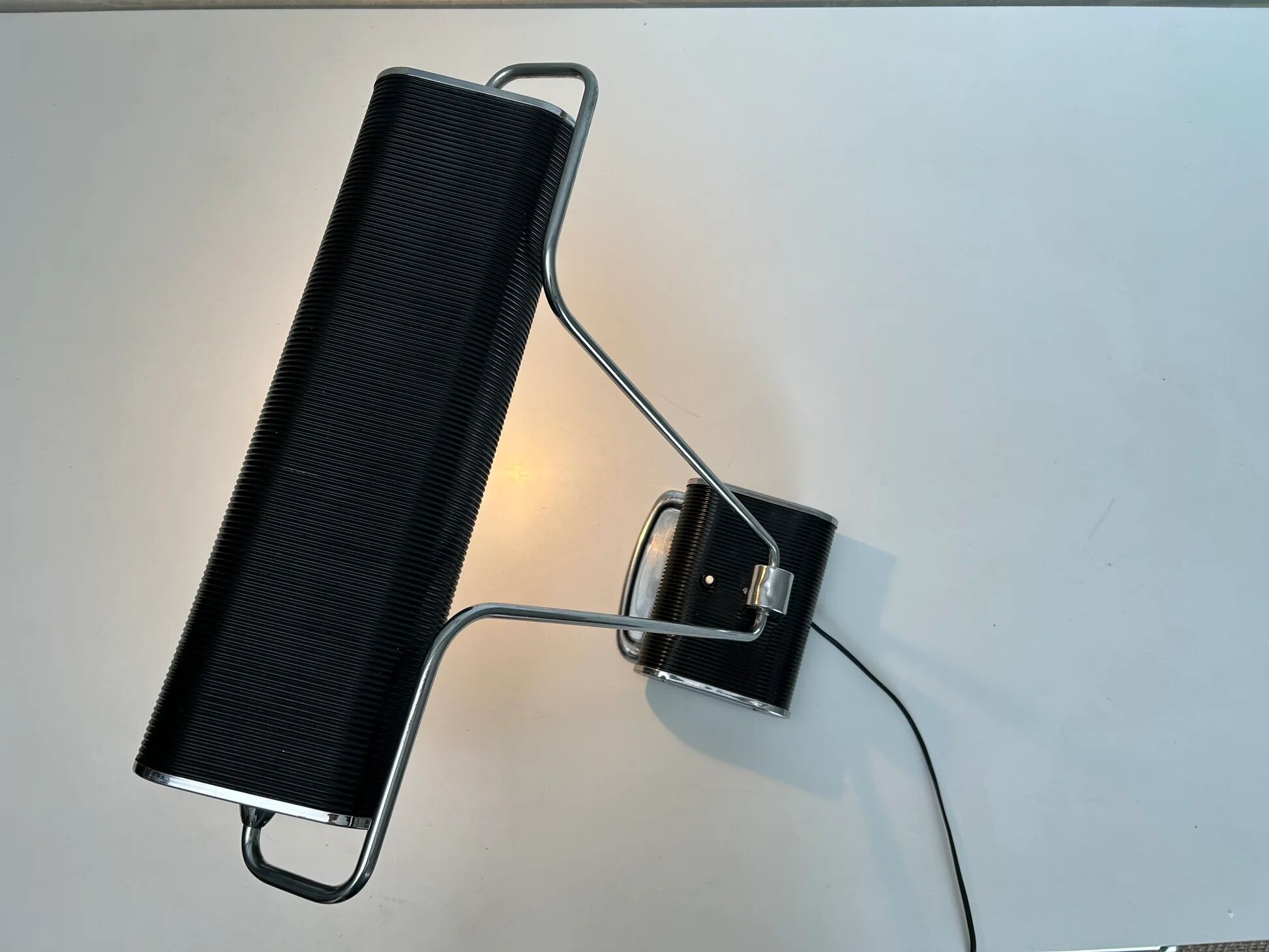 Black and chrome desk lamp model 71 by JUMO, France, 1960s.