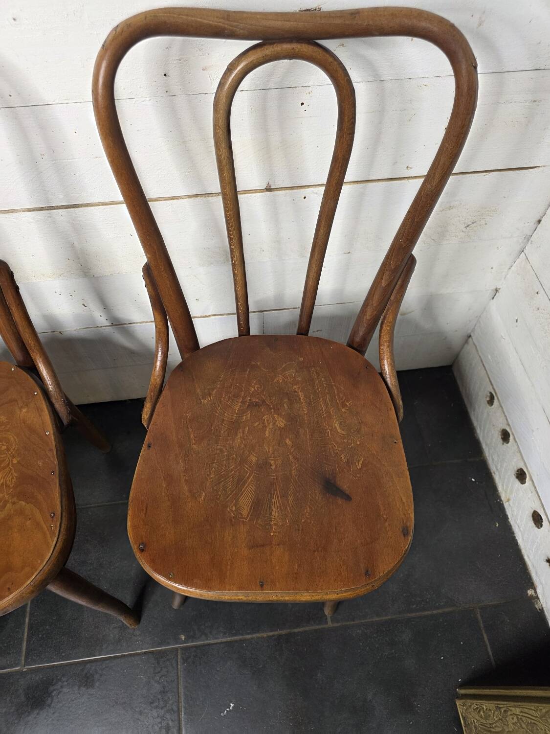 Pair of bentwood bistro chairs